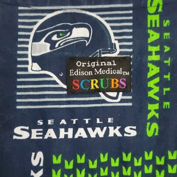 NFL Seattle Seahawks Men's Scrubs - Picture 3 of 6